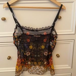 VINTAGE Roberto Cavalli sheer tank top